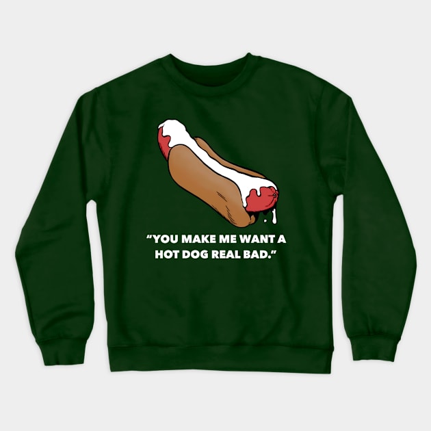 Hot Dog Lover (White Condiment) Crewneck Sweatshirt by JasonLloyd